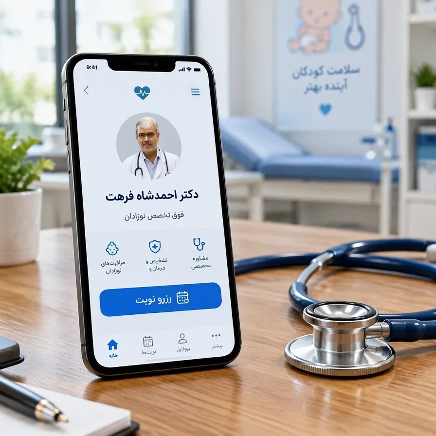 فوق تخصص نوزادان مشهد؛ نوبت‌دهی دکتر احمدشاه فرهت (شیفت صبح و عصر) در گهوارک