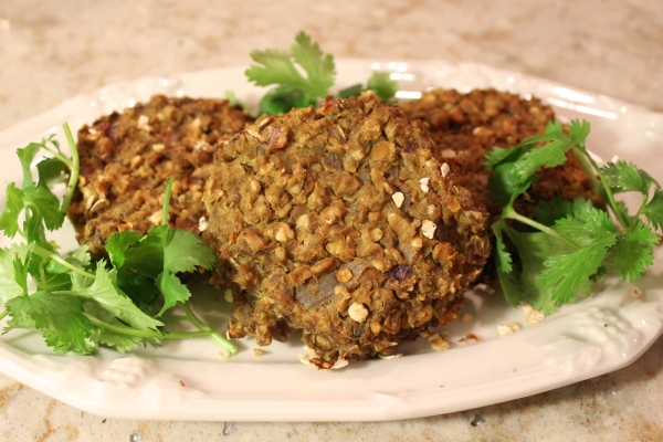 برگر عدس پُر ادویه ( Spicy lentil burger )